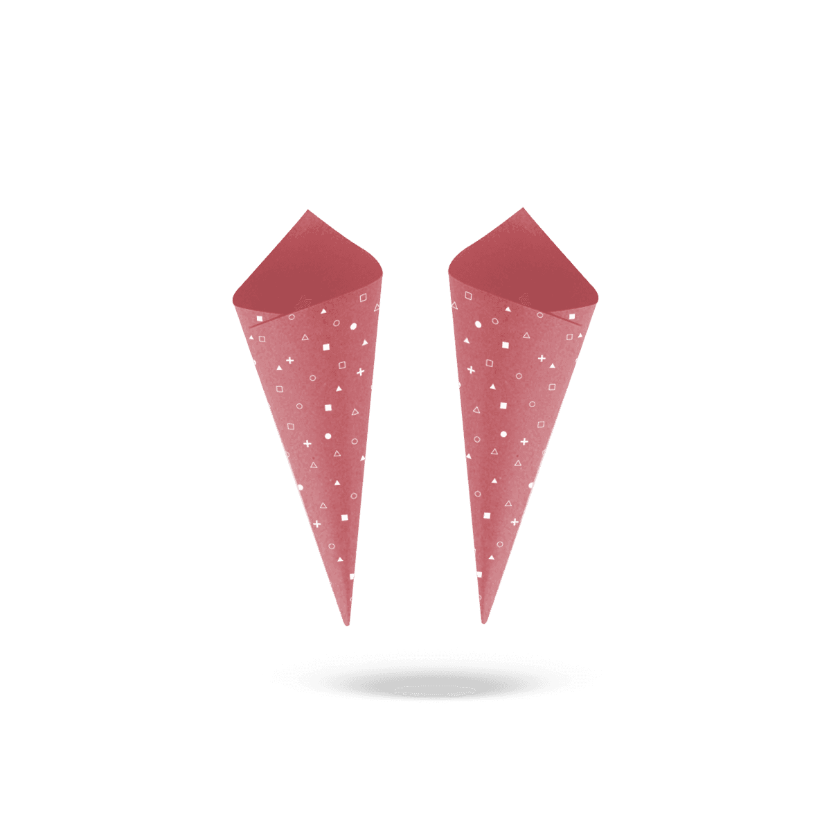 Custom printed paper cone sleeve fitted around an ice cream cone for cleaner handling and visible food-service branding