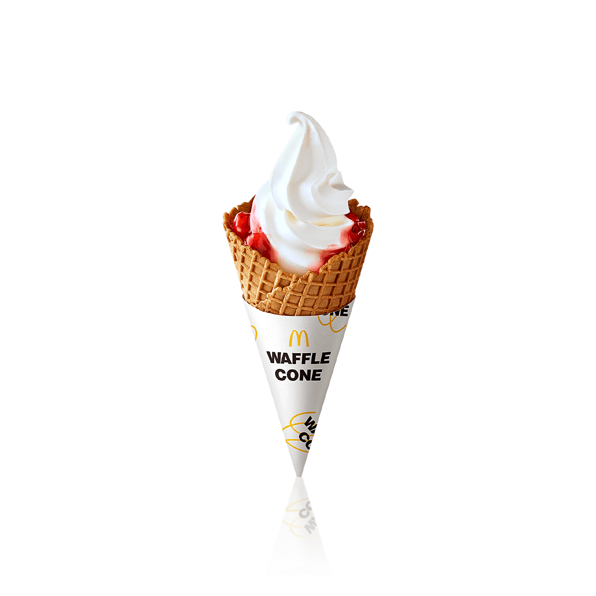 Custom waffle cone sleeves shaped for wide waffle cones, improving grip, drip control and branded dessert service