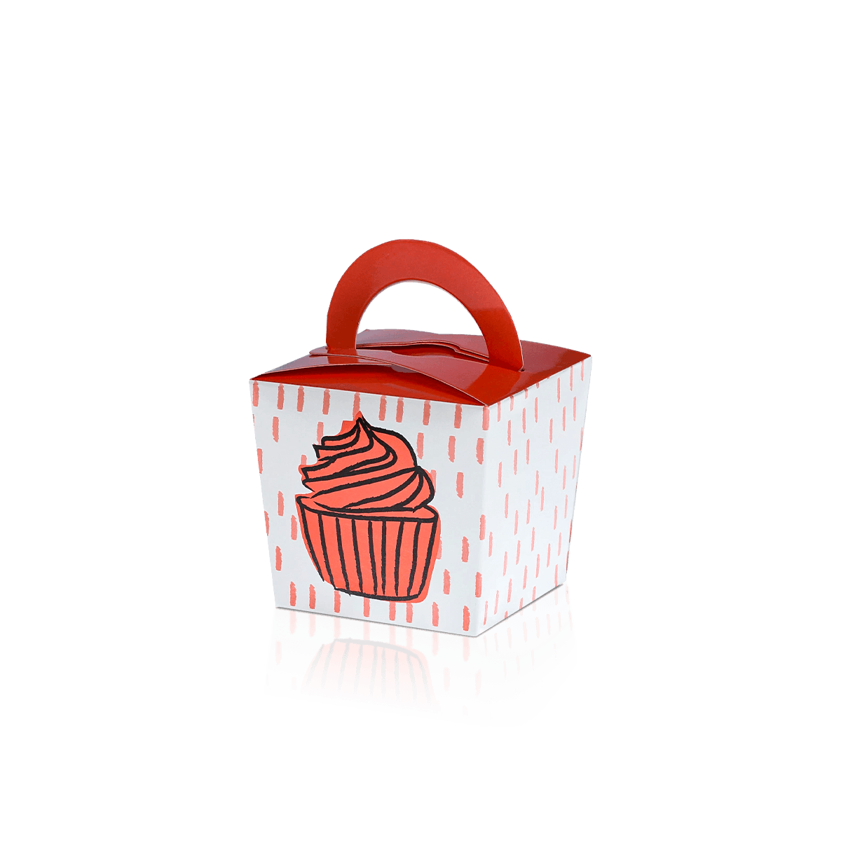 Custom cupcake boxes with fitted holder inserts and a clear window to protect icing during pickup and delivery