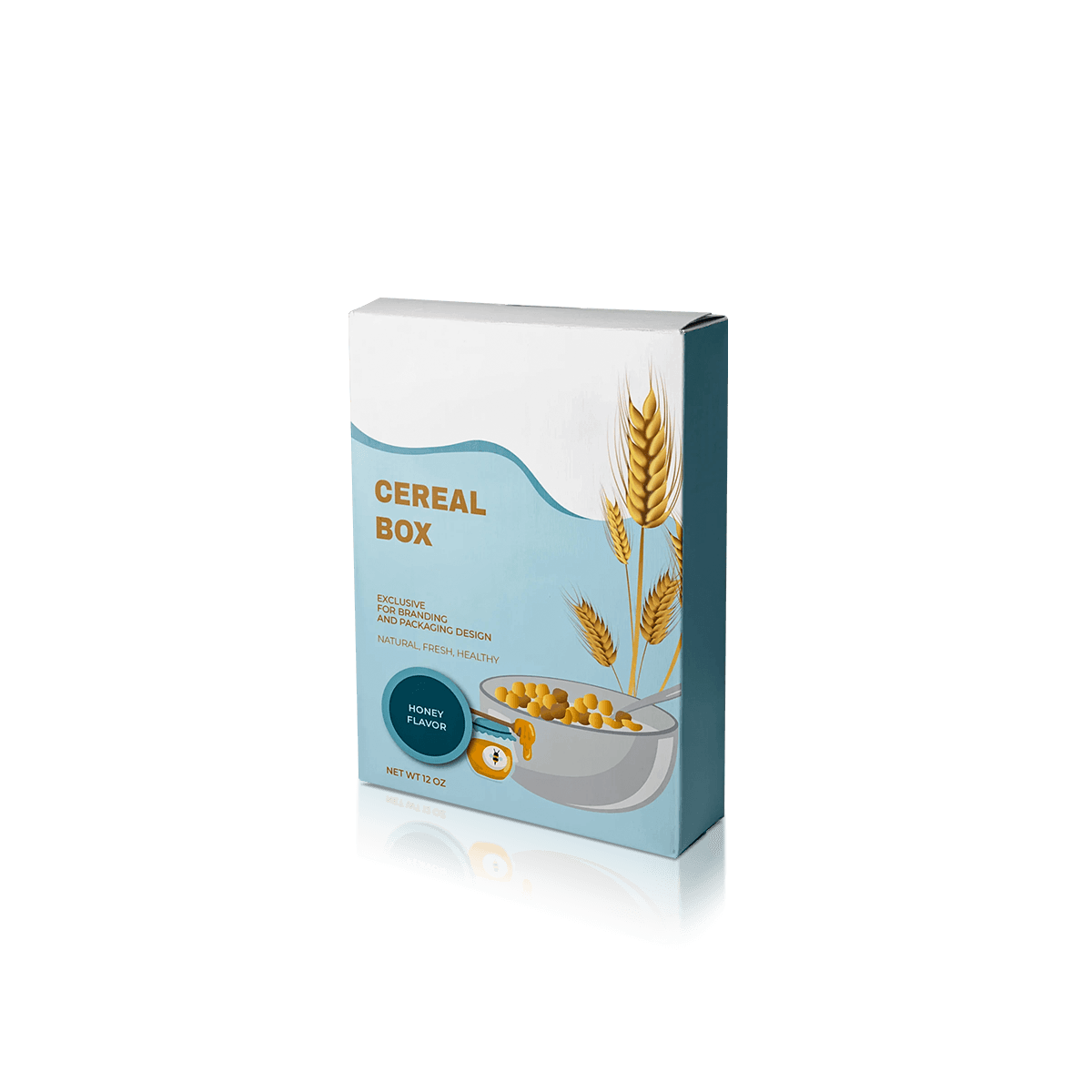 Custom cereal boxes with tall printed cartons, secure glued seams and broad panels for retail shelf branding