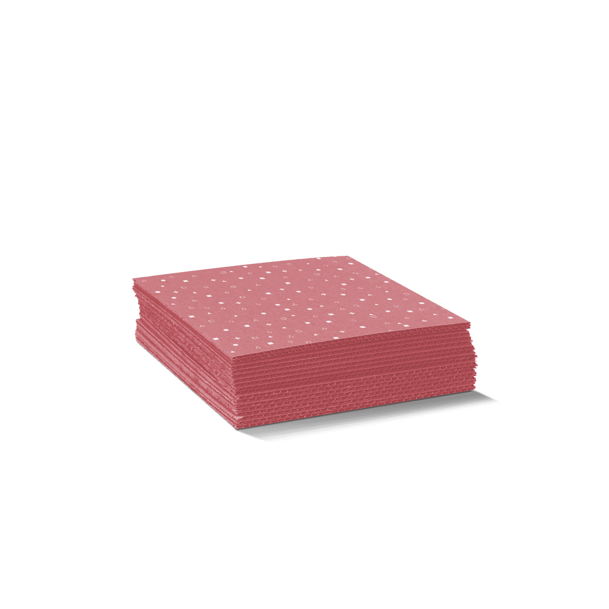 Custom corrugated layer pads placed between product tiers to improve stacking stability and reduce surface damage