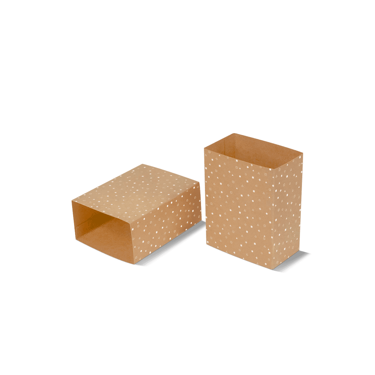 Natural kraft paper sleeve wrapped around a product box with simple printed branding and a snug recyclable fit