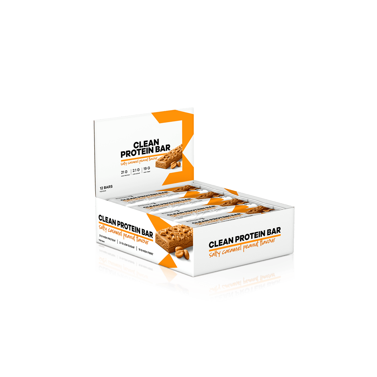 Custom protein bar boxes with printed retail cartons and dispenser-style openings for organised bar presentation